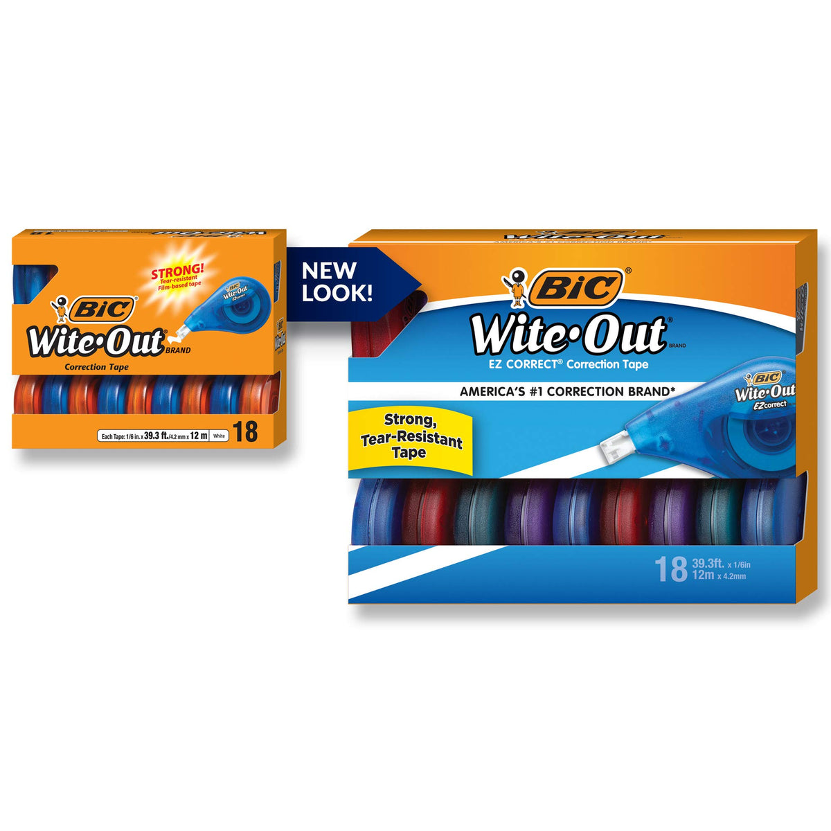 BIC Wite-Out EZ Correct Tear-Resistant Correction Tape, 39.3 ft, 10 Count