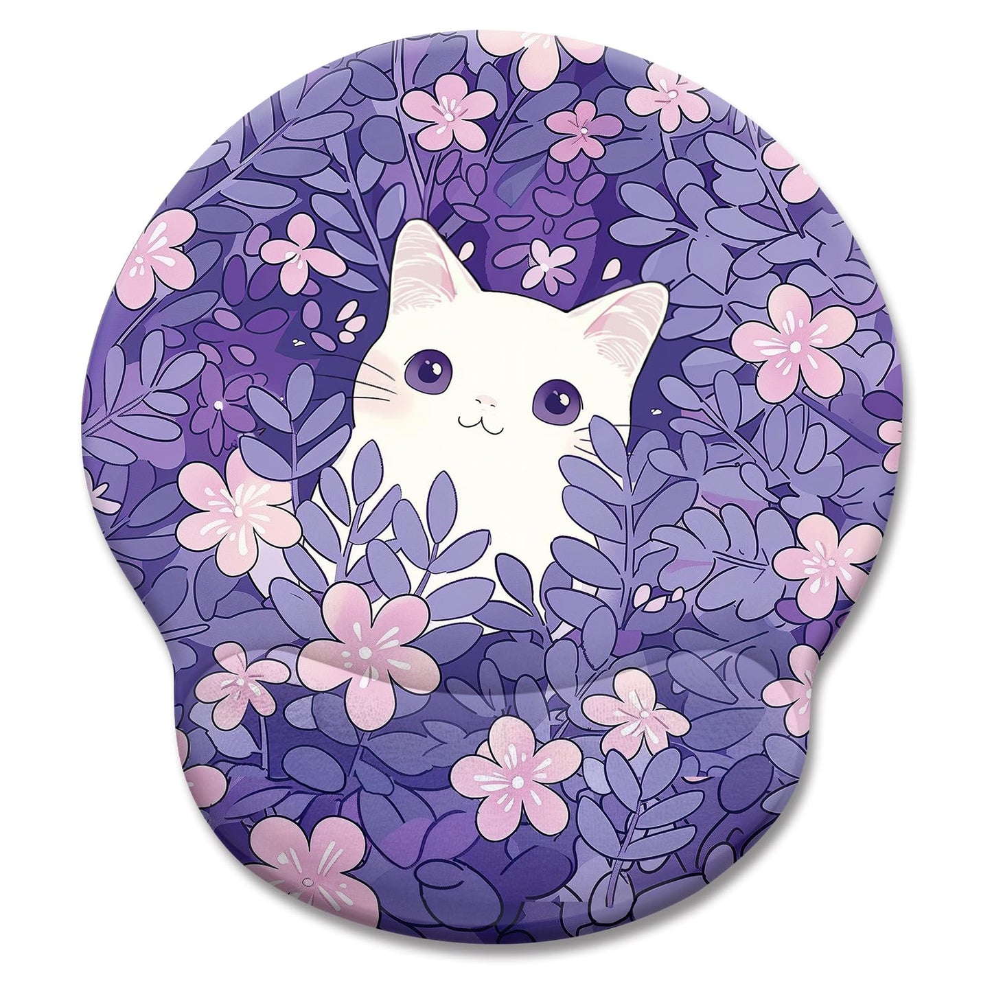 LIMKRIAN Funny Ergonomic Mouse Pad with Wrist Rest, Cat Desk Decor Gifts | Comfort Wrist Support, Cooling Gel Eases Wrist Pain, Non-Slip PU Base, Gaming Computer Cute Office Desk Accessories Supplies