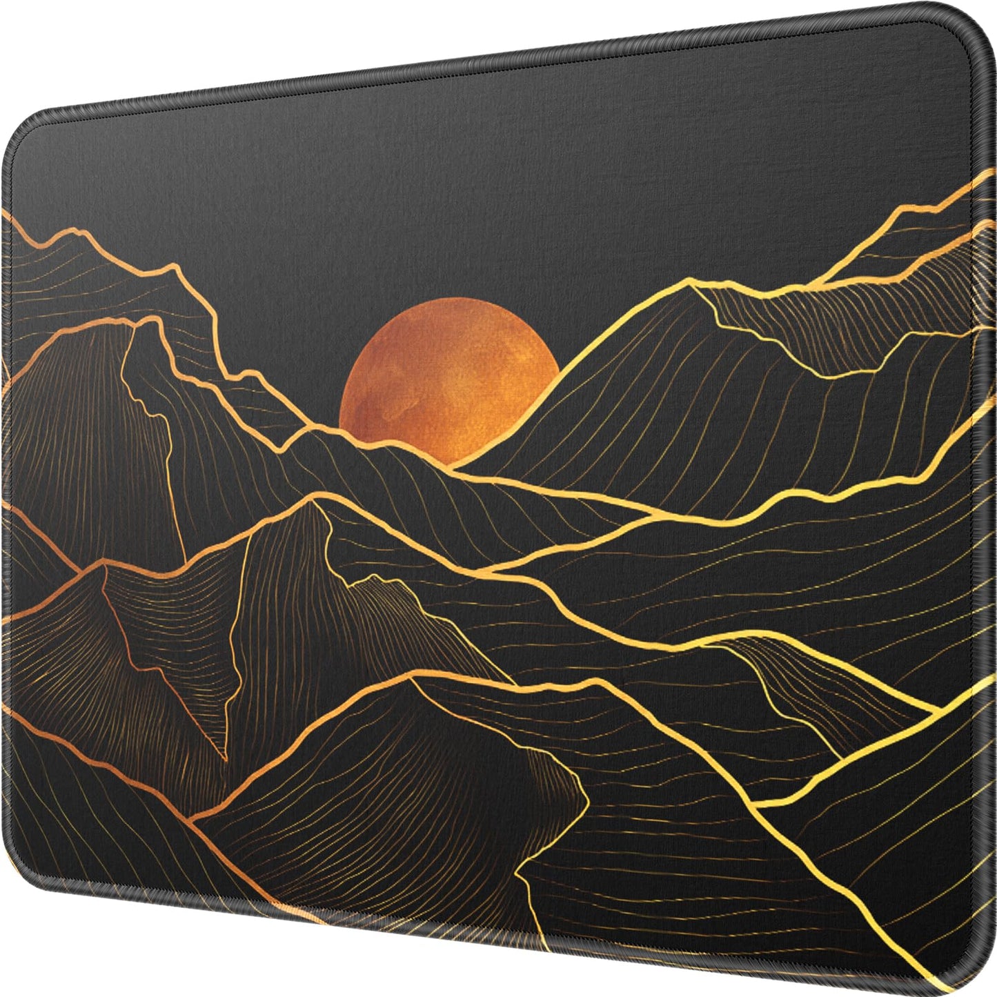 MROCO Essential Office & Gaming Mouse Pad, 30% Larger, 8.5” x 11” in, Black | Anti-Fray Stitched Edges, Premium Textured Surface, Non-Slip Rubber Base, Water and Stain Resistant Protection