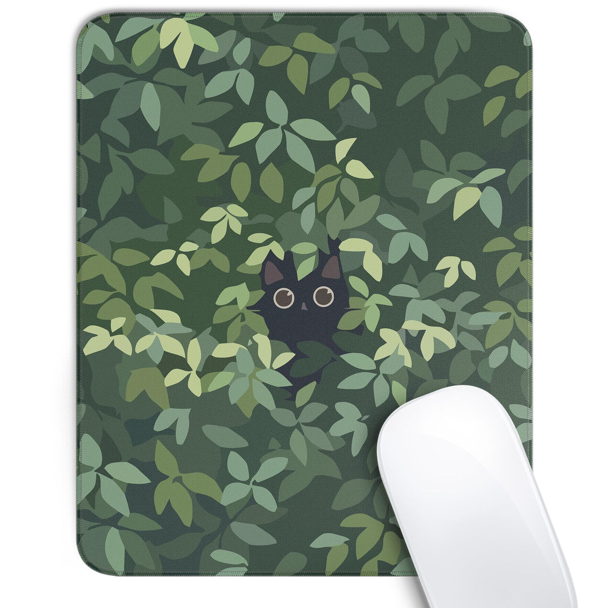 Cute Black Cat Mouse Pad,Kawaii Anime Cat Mouse Pads for Wireless Mouse Desk Accessories,10"X8" Travel Mousepad with Non-Slip Rubber Base, Stitched Edge Mouse Pads for Desk,Computers,Laptop,Office