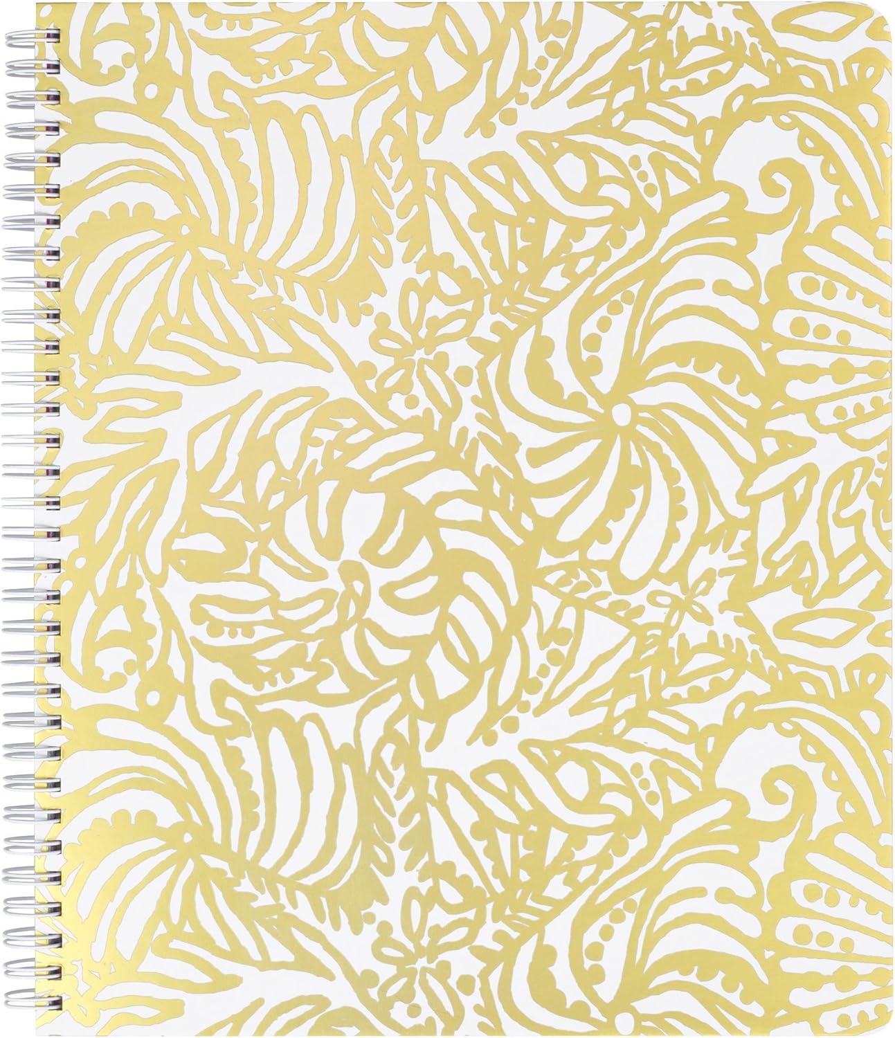 Lilly Pulitzer Large Notebook, Cabana Cocktail | 11" x 9.5" Blue Spiral Journal with Durable Hardcover, 160 College Ruled Pages, Metal Spiral, and Pocket Page