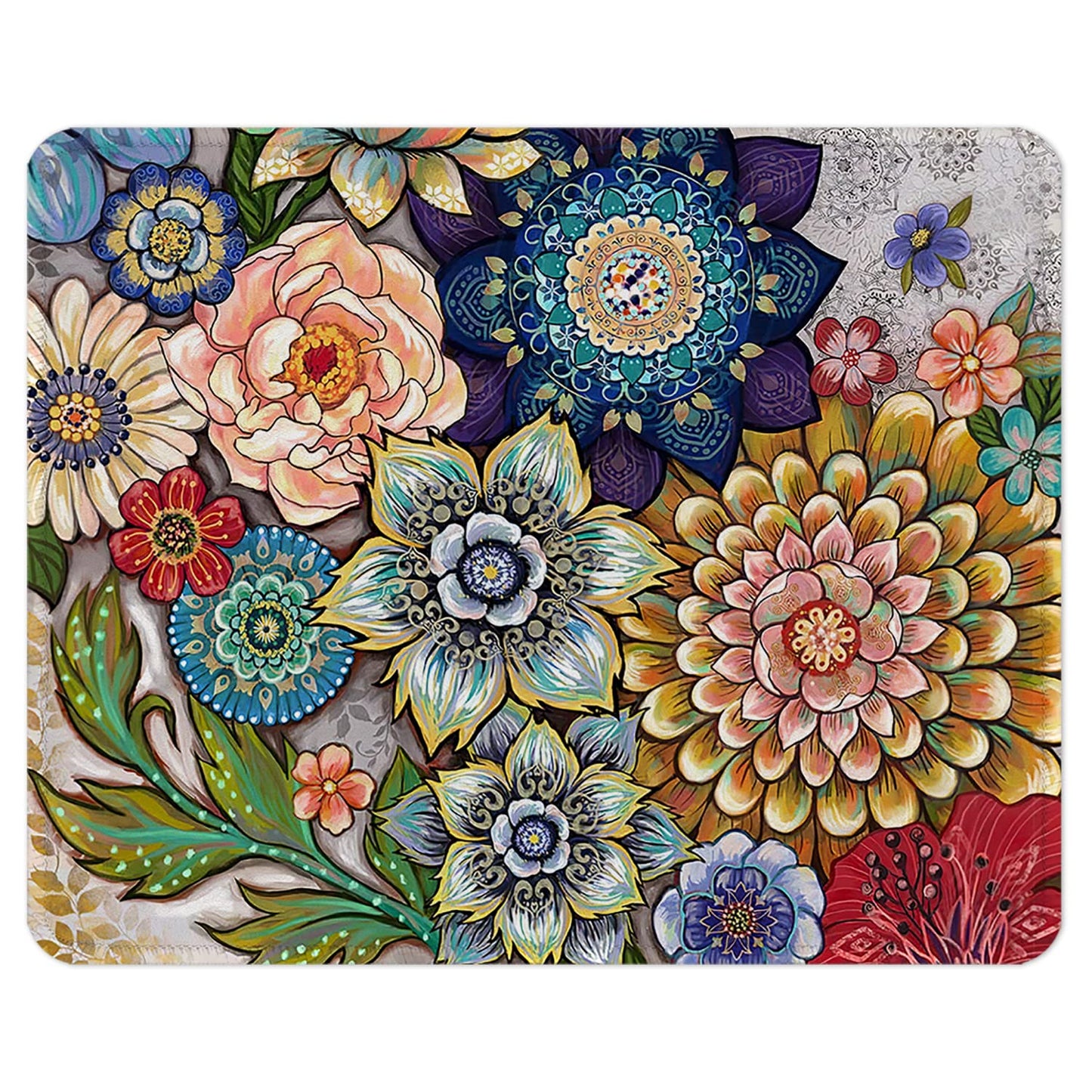 ITNRSIIET Mouse Pad with Stitched Edge Premium Textured Smooth Precise Operation Waterproof Washable Non-Slip Rubber Base Desktop Protection Mat, 10.2×8.3×0.12 inches, Palm Texture