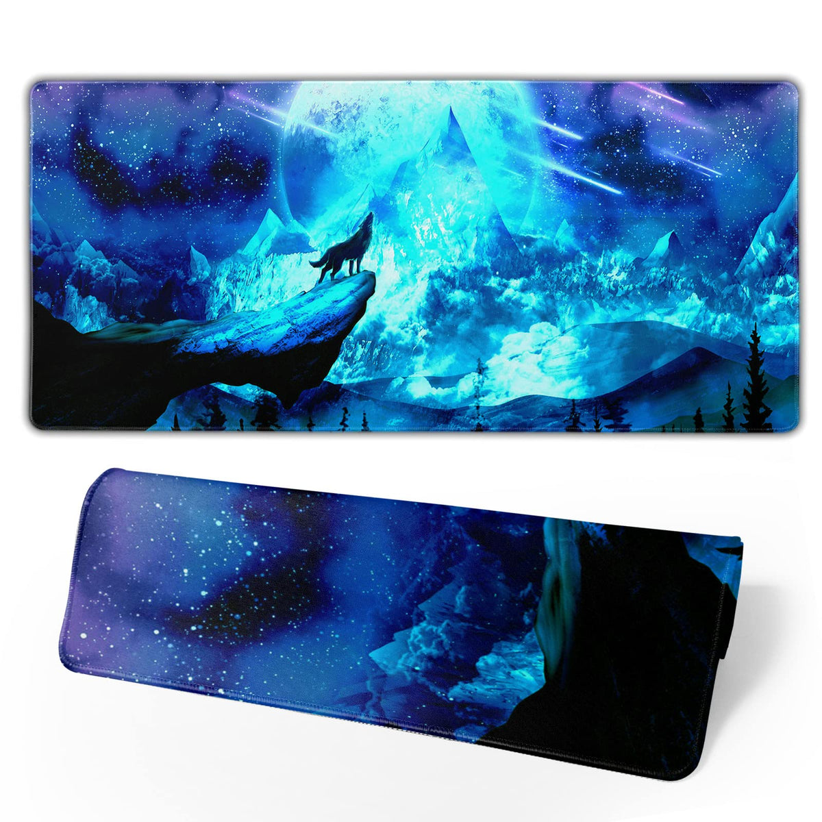 Japanese Mouse Pad, Large Japanese Desk Mat, XL Anime Gaming Keyboard Mat, Non-Slip Rubber Base, Big Extended Desk Protector for Home Office, 31.5”x11.8”