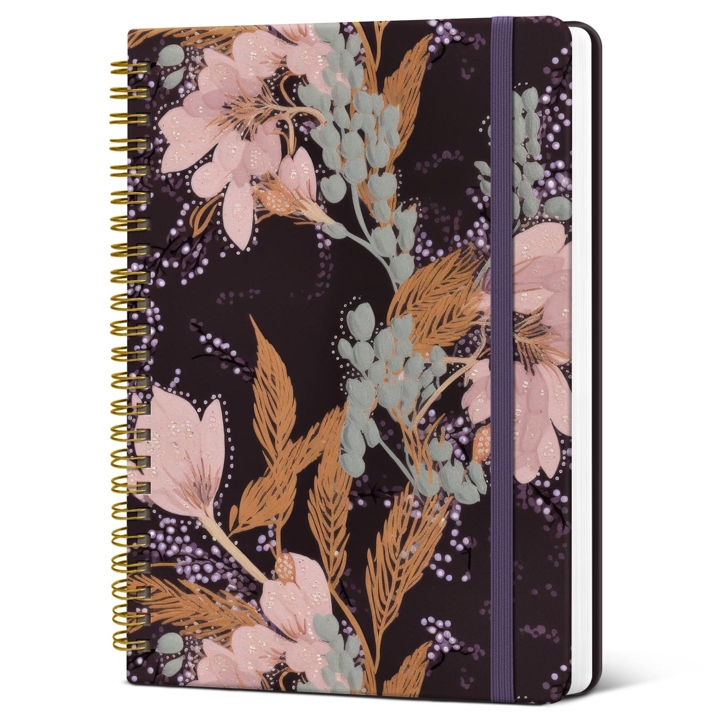 ZOTIA Lined Spiral Notebook for Work Hardcover Spiral Journal College Ruled | Purple, 5.7" x 7.9" Spiral Journals for Writing, Work Notebooks, Note taking and Office School Supplies, 140 Pages