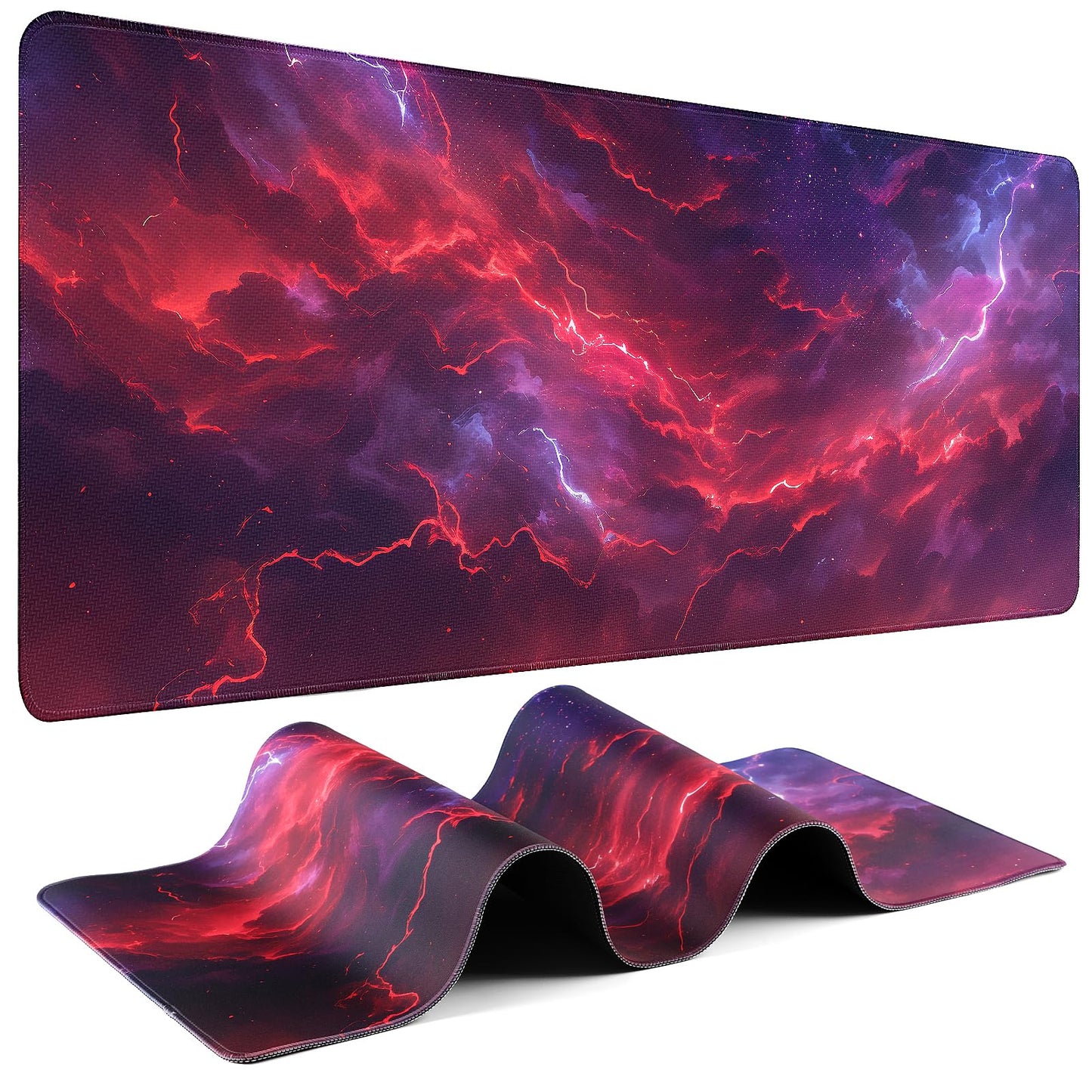 Mouse Pad Gaming - Desk Mat for Keyboard and Mouse - Large Mouse Pads for Desk, Gaming Mousepad with Non-Slip Base, Desks Pad (31.5" X 11.8") for Game, Office and Home