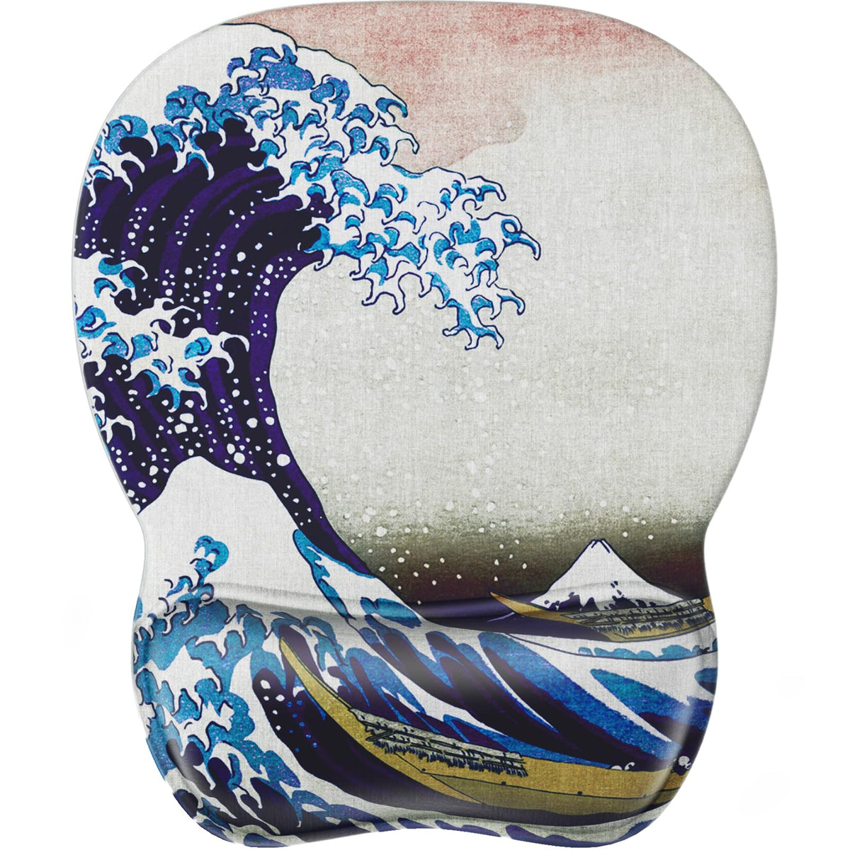 MROCO Ergonomic Mouse Pad with Gel Wrist Rest, 9.4 x 8.1 in, Cloud Forest | Ergonomic Shape Design, Multiple Pattern Options, Gel Wrist Comfort, Smooth Lycra Surface, Non-Slip PU Base