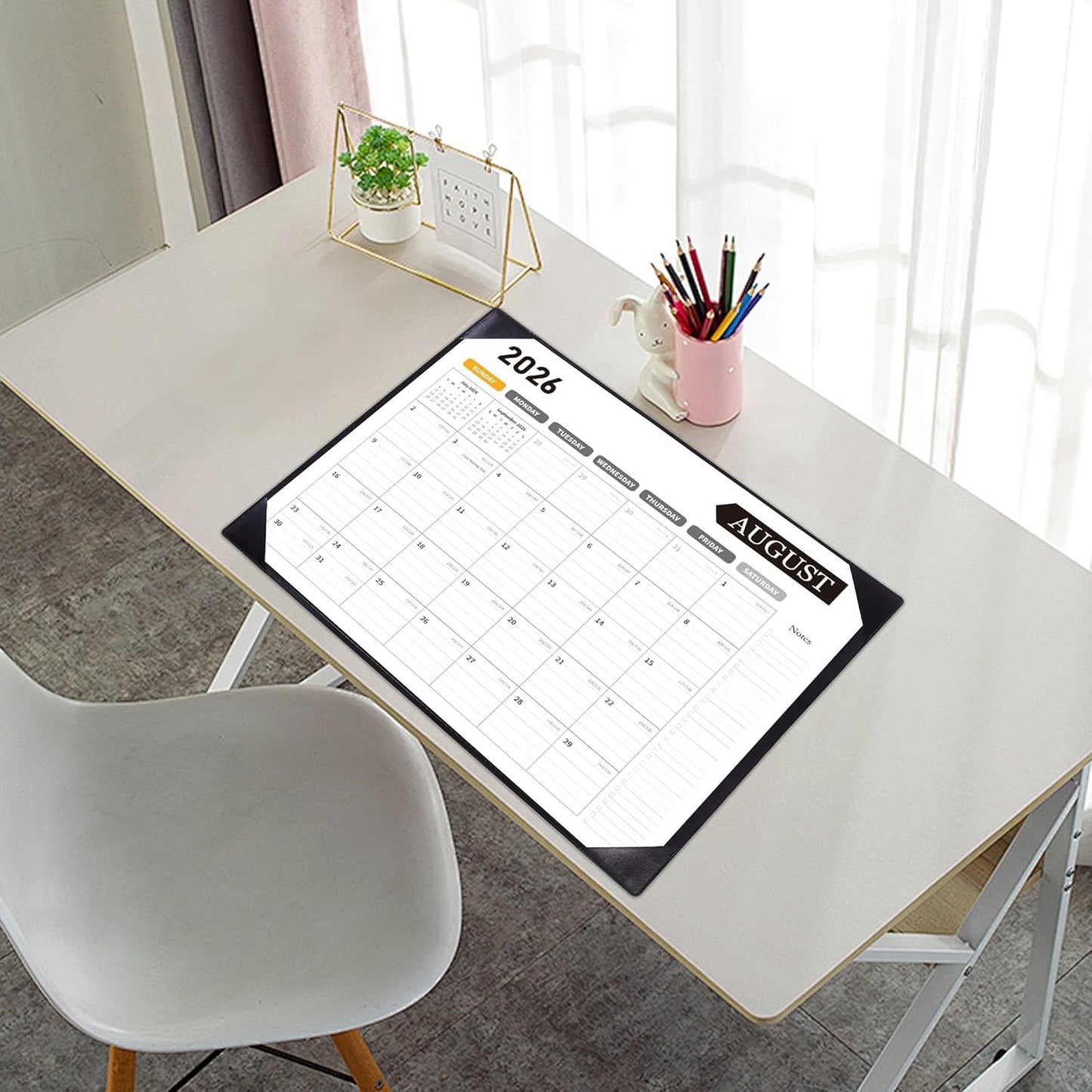 Desk Calendar 2026-2027, 22 x 17, Jun. 2026-Dec. 2027, PU Desk Pad | Academic Planner and Desktop Calendar for Teachers, Students, Home Office, Back to School Supplies, Desk Accessories