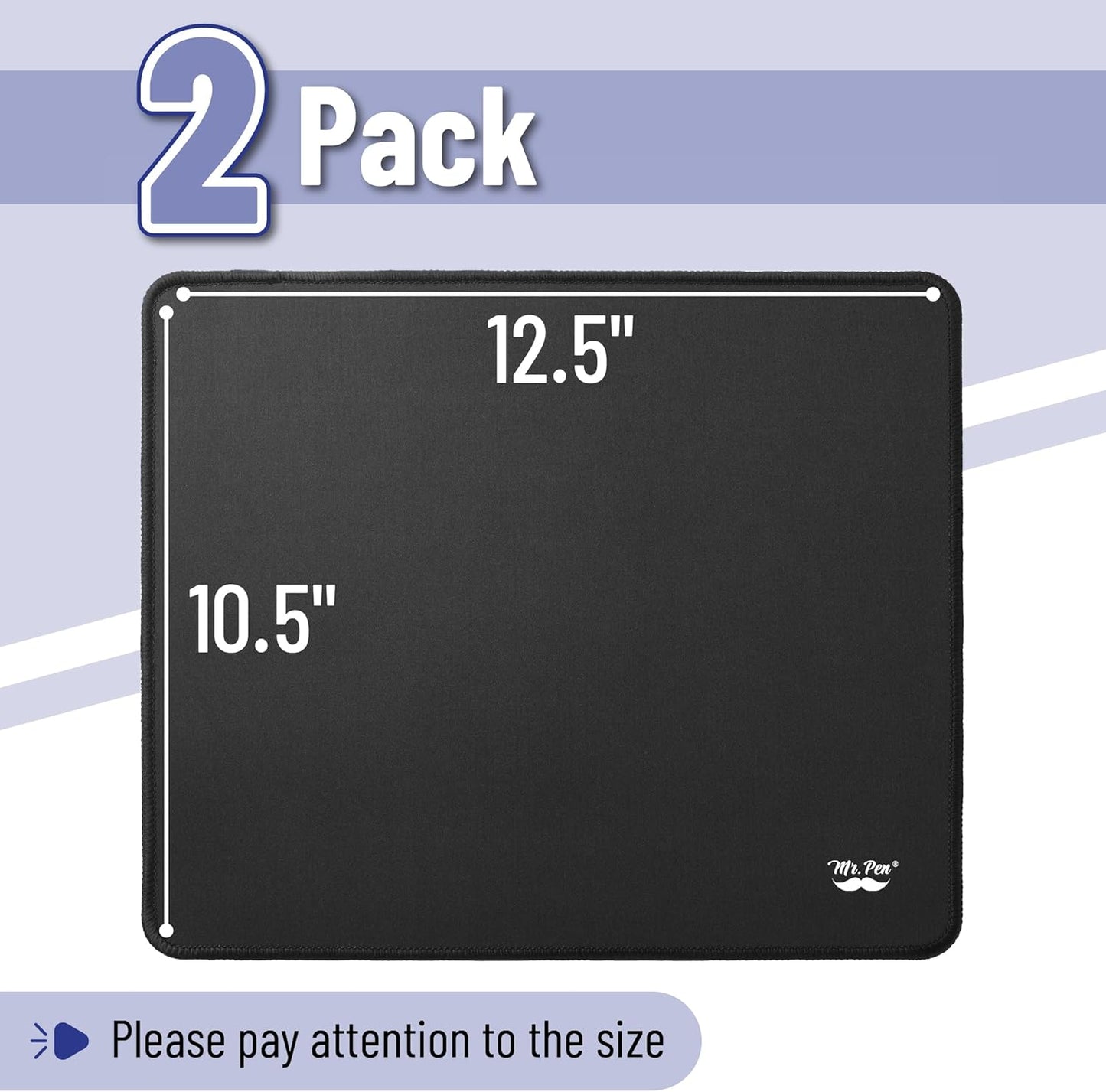 Mr. Pen- Mouse Pad, 12.5"x10.5", 2 Pack, Mouse Pads for Wireless Mouse | Mouse Pad Gaming