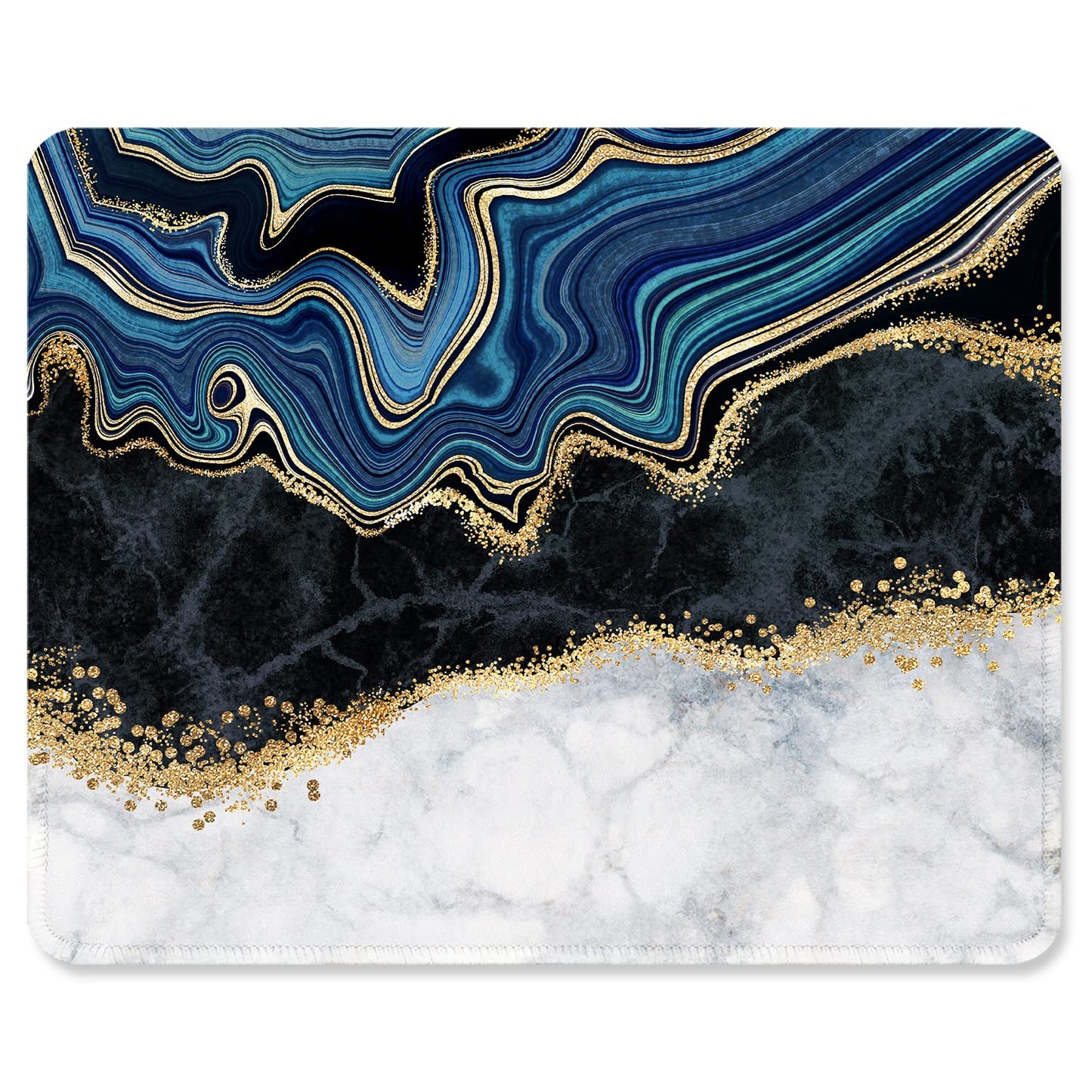 ITNRSIIET Mouse Pad with Stitched Edge Premium Textured Smooth Precise Operation Waterproof Washable Non-Slip Rubber Base Desktop Protection Mat, 10.2×8.3×0.12 inches, Palm Texture