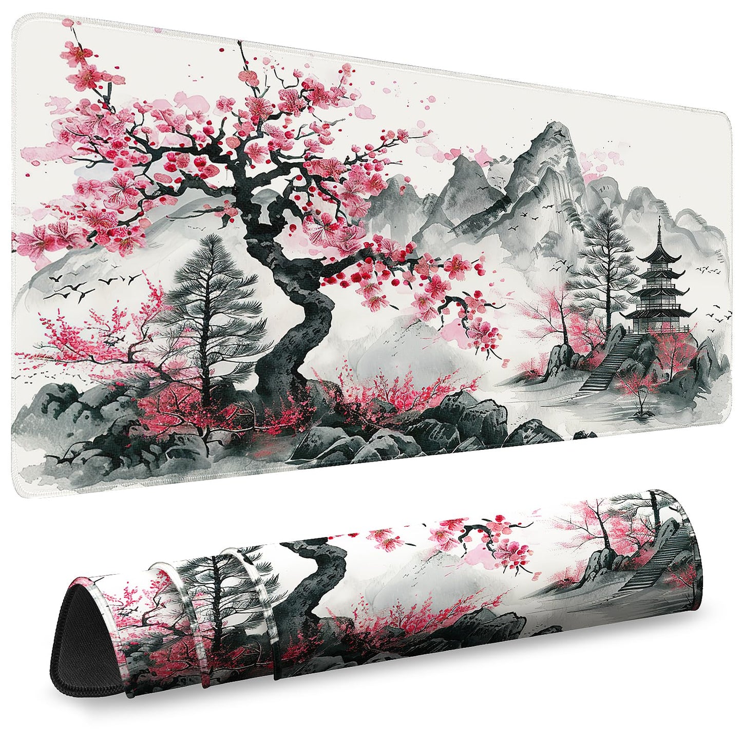 Gaming Mouse Pad, Desk Mat for Keyboard and Mouse, Large Mouse Pad for Desk, Computer Mousepad