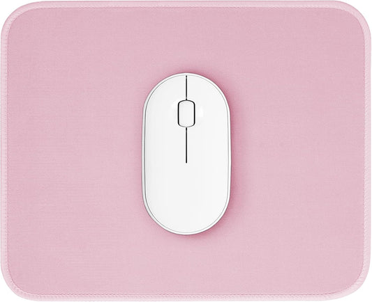 Pink Mouse Pad, Nice and Cute Mouse Pad, Splash-Proof Textured 10.2 x 8.2Inch, Stitched Edge Non-Slip Waterproof Rubber