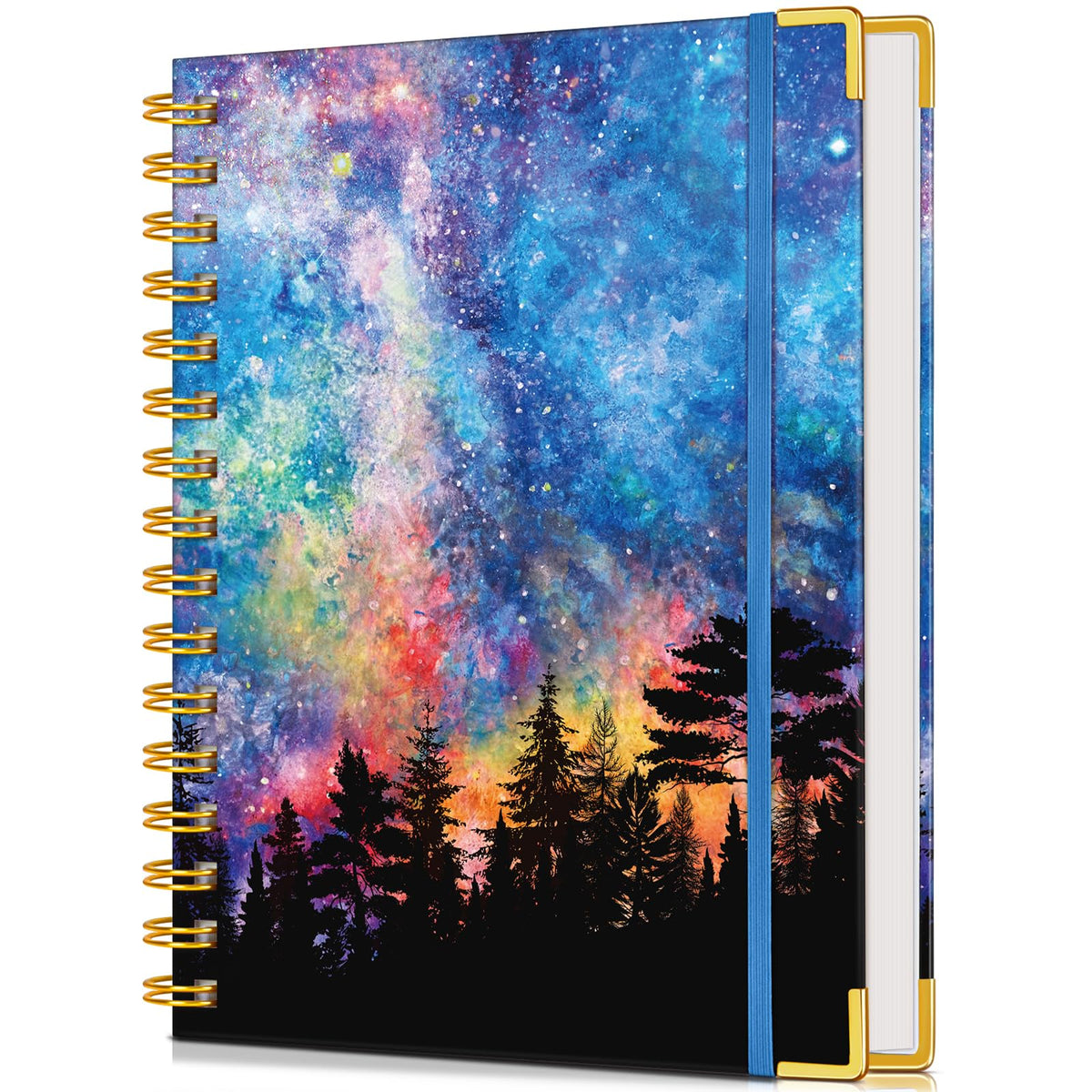 Lined Spiral Notebook Journal for Women, 150 Pages Cute Notebooks 5.75” x 8.38”, A5 Hardcover Spiral Journals with 100 GSM Thick Paper, College Ruled Notebook for Writing Work School, Autumn Tree