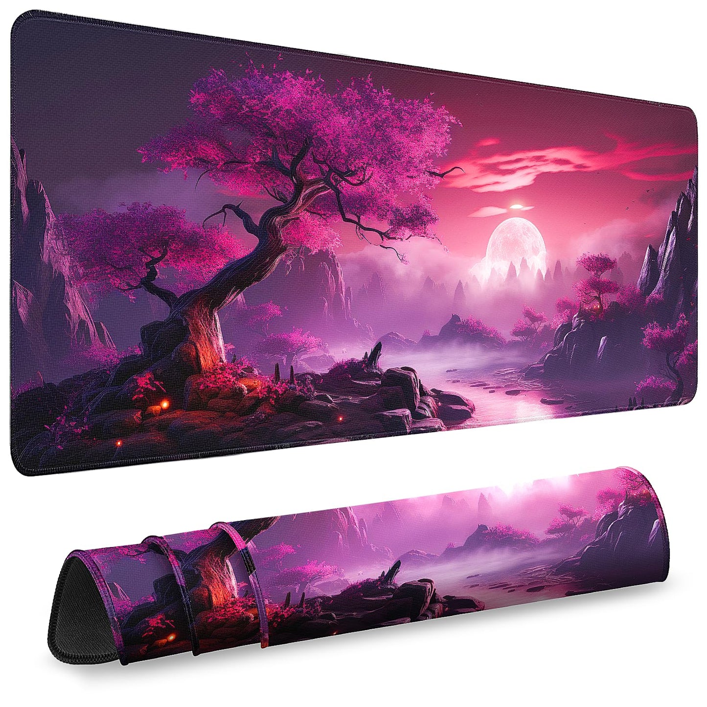 Gaming Mouse Pad, Desk Mat for Keyboard and Mouse, Large Mouse Pad for Desk, Computer Mousepad