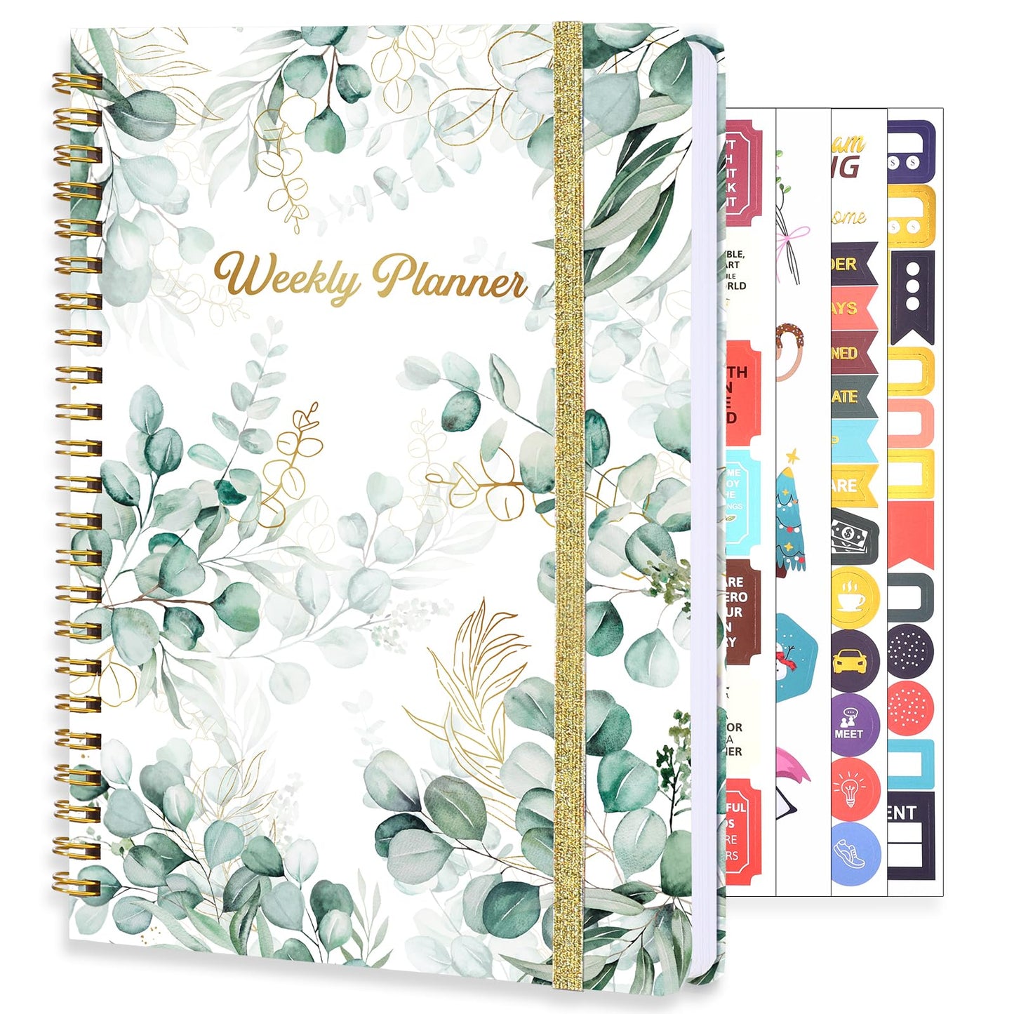 Thboxes A5 Weekly Planner Notebook, 52 Week Undated Journal for Women, Pink | Spiral Binding, Stickers, Planners for Home, Work, Office, College, School Supplies for Girls, Kids, Students, Teachers Gifts