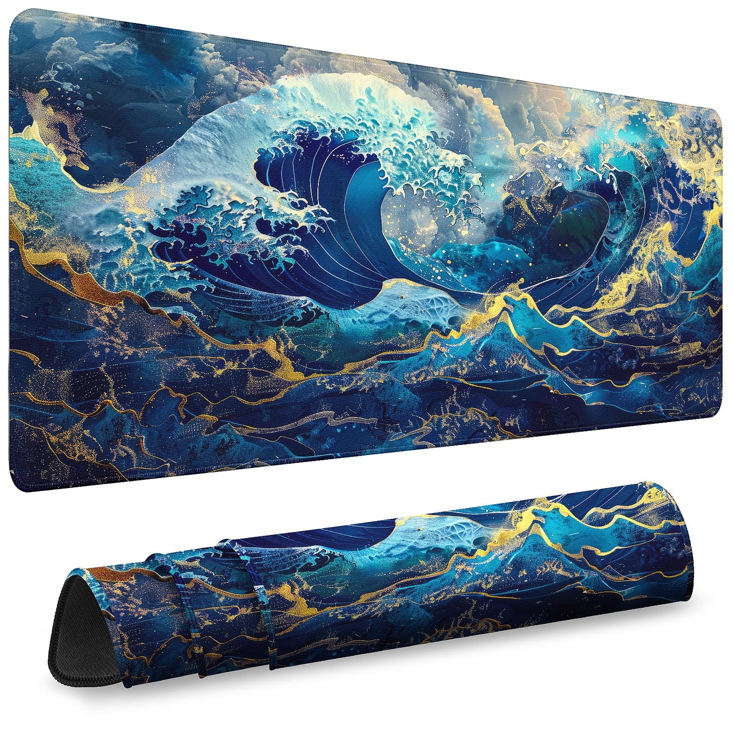 Mouse Pad Gaming - Desk Mat for Keyboard and Mouse - Large Mouse Pads for Desk, Gaming Mousepad with Non-Slip Base, Desks Pad (31.5" X 11.8") for Game, Office and Home