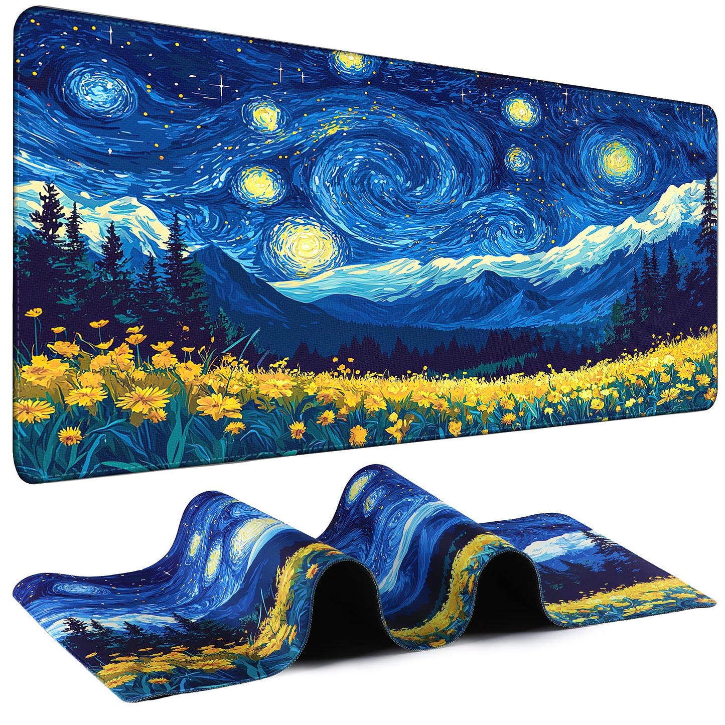 Mouse Pad Gaming - Desk Mat for Keyboard and Mouse - Large Mouse Pads for Desk, Gaming Mousepad with Non-Slip Base, Desks Pad (31.5" X 11.8") for Game, Office and Home