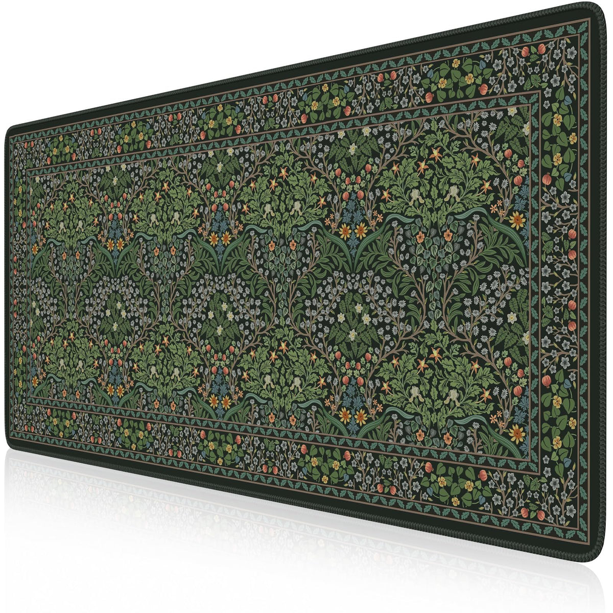 iCasso Desk Mat,Mouse Pad for Office Decor,35.4x15.7in,Deep Green | Back to School Desk Pad Mat, Anti-Slip Big Mousepad with Stitched Edges for Computer Desktop,Smooth Water-Resistant