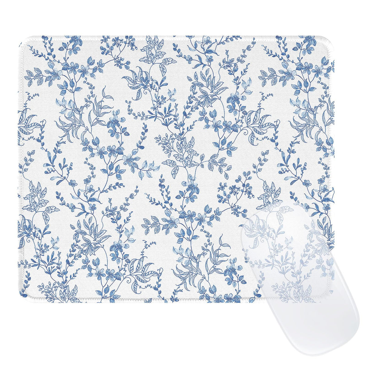 Cute Blue Stripes Mouse Pad, Waterproof Aesthetics Mouse Pads Design, Non-Slip Rubber Base Computer Simple Funny Mousepad,Small Mouse Mat Desk Accessories,Light Blue