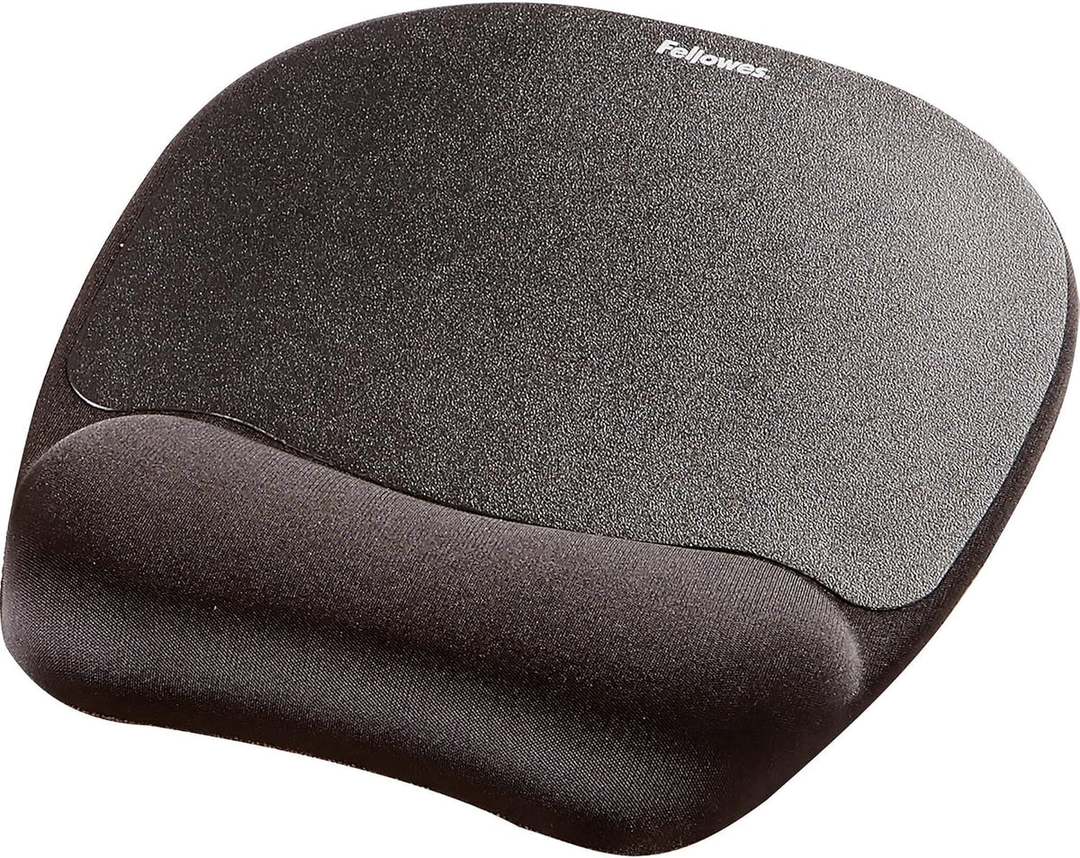 Fellowes Memory Foam Mouse Pad/Wrist Rest- Black (9176501)