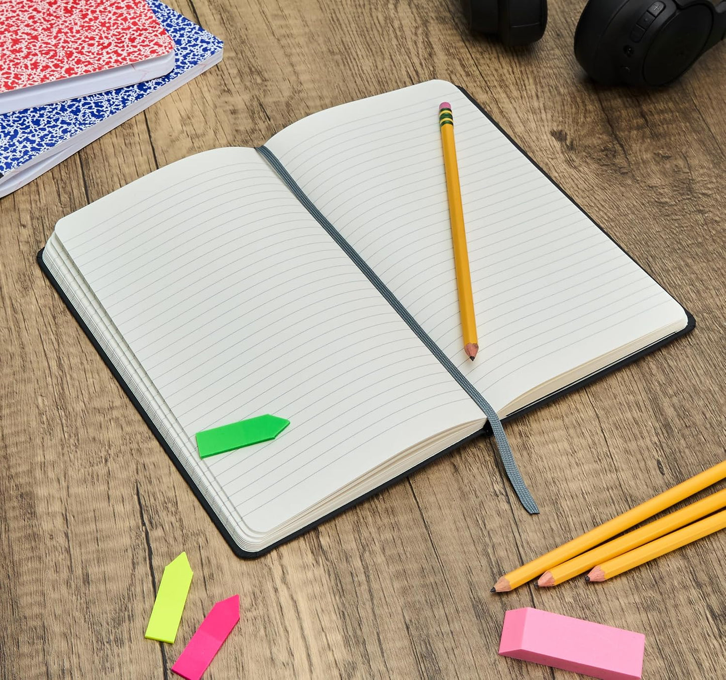 Curriculum Director Here We Go Again Back To School Hardcover Journal, Black